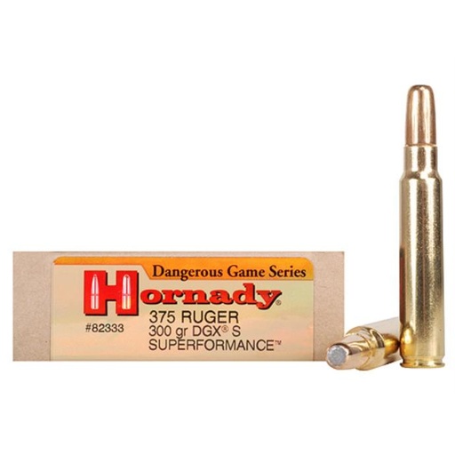 [PD-M682336] 375 Ruger, 300 gr DGX Bonded, Dangerous Game Series Ammunition by Hornady